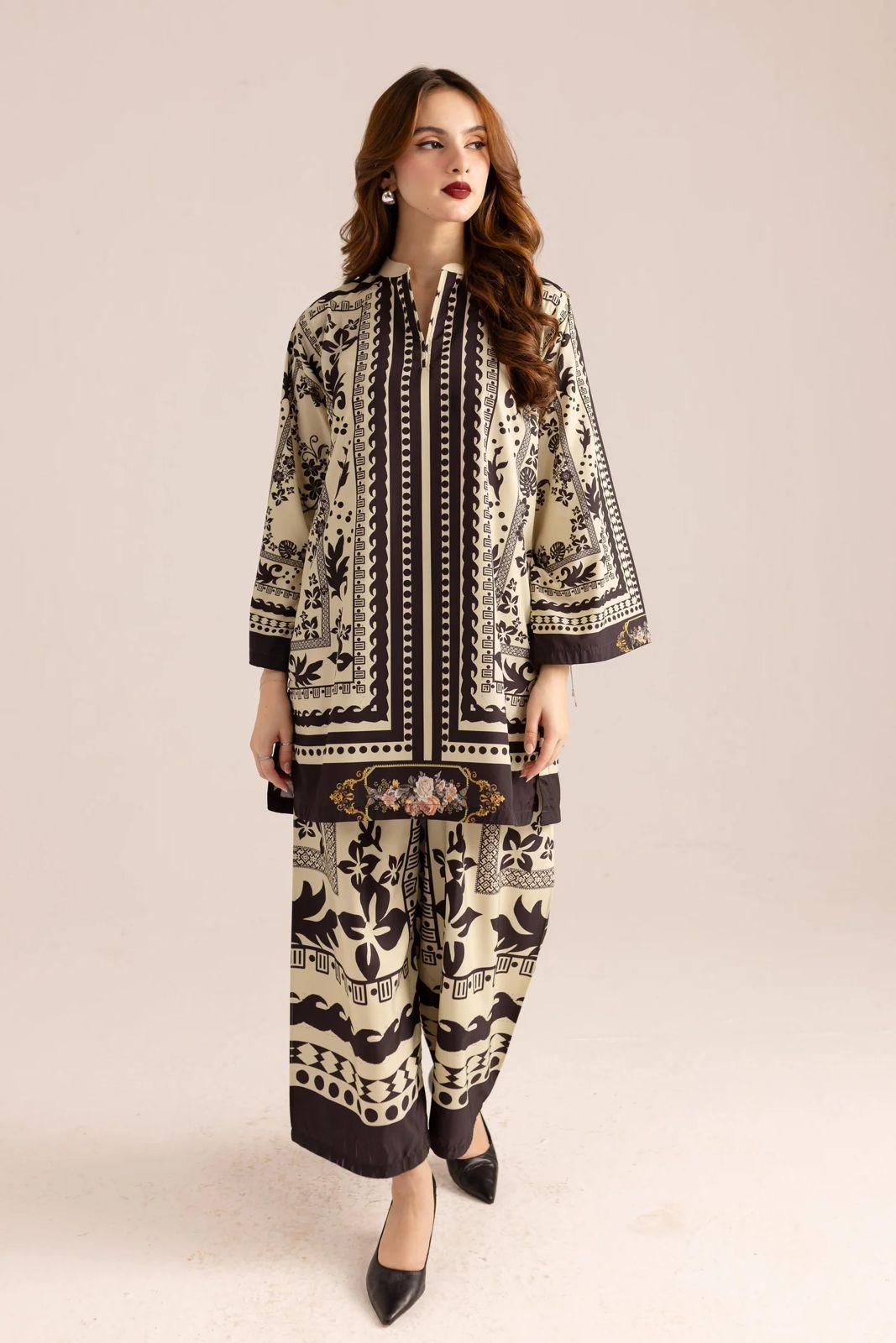 Stylish Women's Stitched Printed Shirt and Trouser set