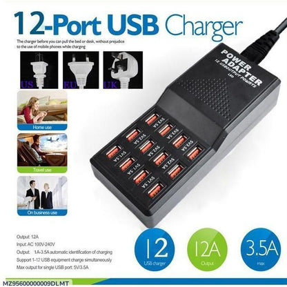 12 Ports Fast Charging Adapter – 12AMP